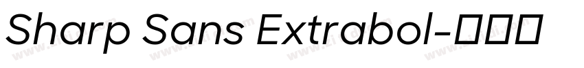 Sharp Sans Extrabol字体转换
